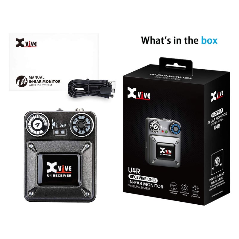 Xvive U4R Wireless in-Ear Monitor System Receiver for Studio, Band Rehearsal, Live Performance (U4R Only) - Image 5